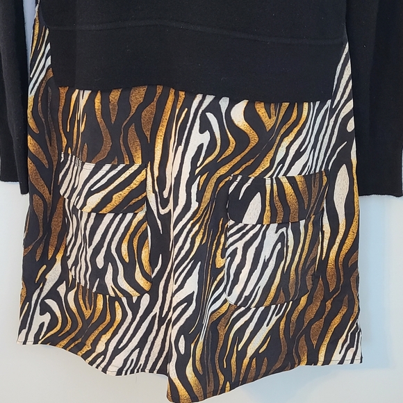 Equipment Femme Shirley M Layered Cashmere/Silk Dress Animal Whimsigoth Mobwife - Picture 6 of 15